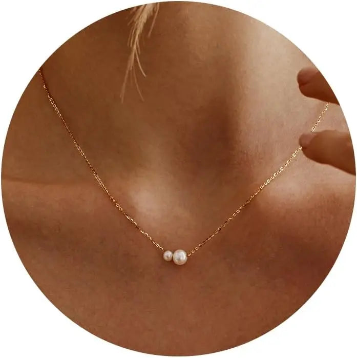 Dainty Pearl Drop Necklace