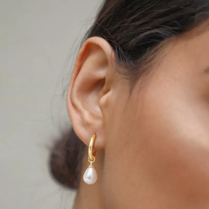 Teardrop Pearl Drop Earrings