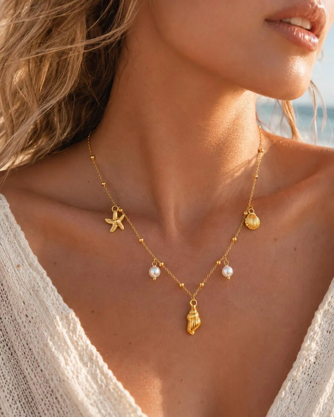 Seaside Charm Pearl Necklace