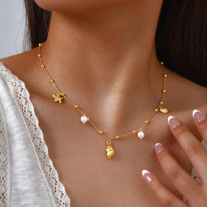 Seaside Charm Pearl Necklace
