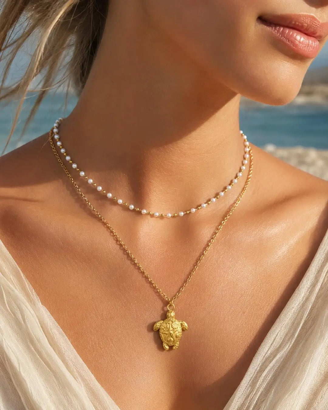 Seaside Charm Pearl Necklace