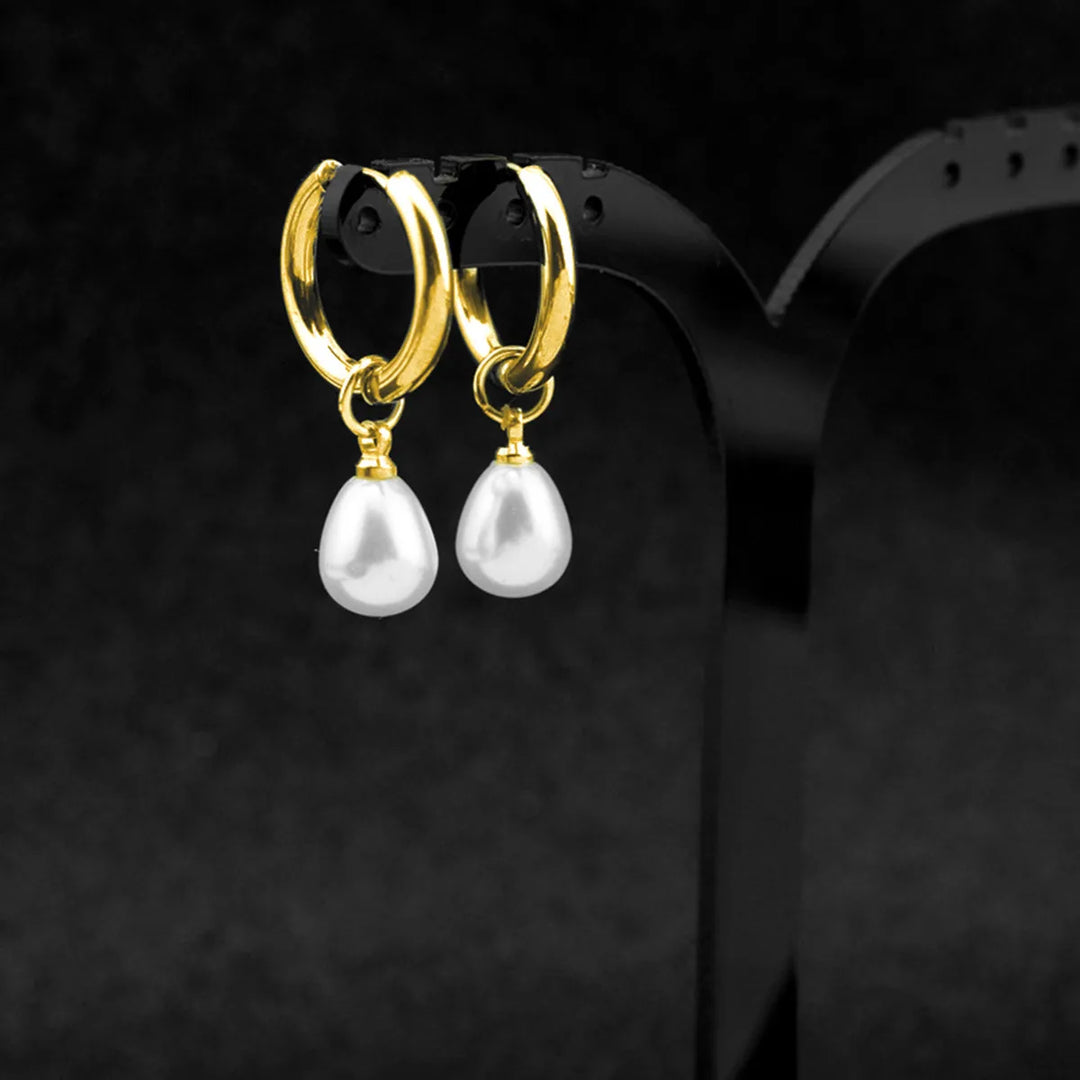 Teardrop Pearl Drop Earrings
