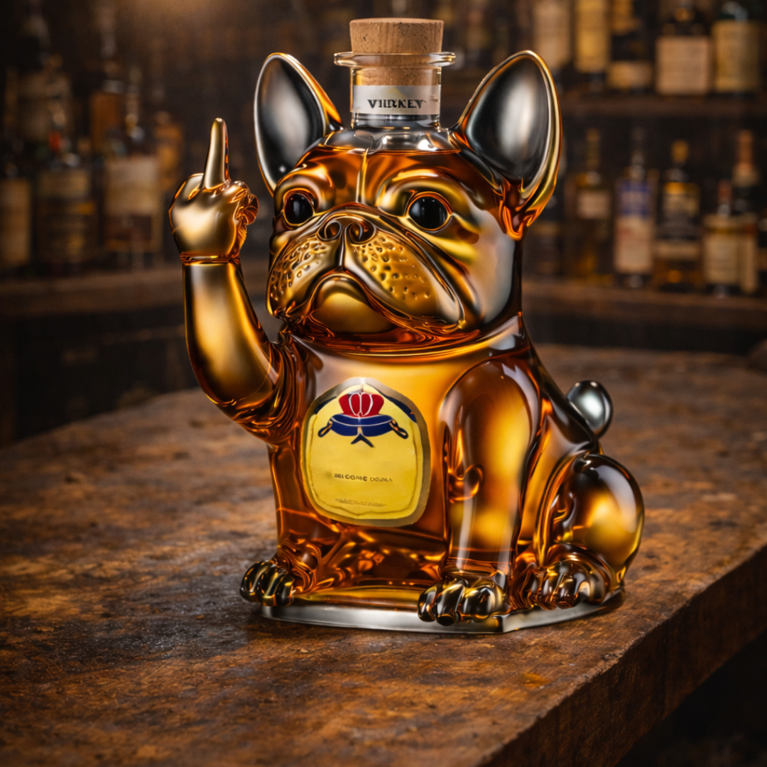 Dog-Themed Whisky Bottle