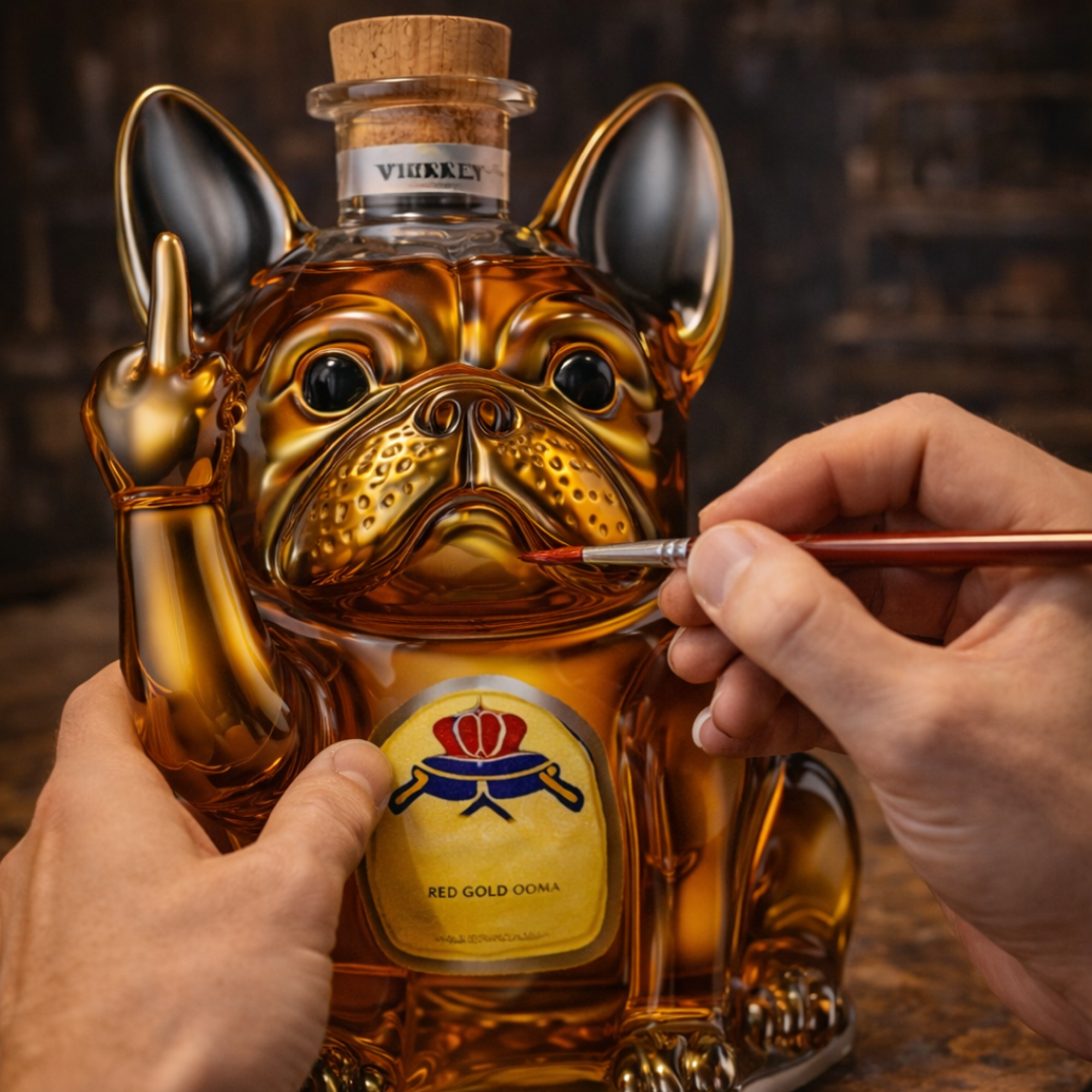 Dog-Themed Whisky Bottle