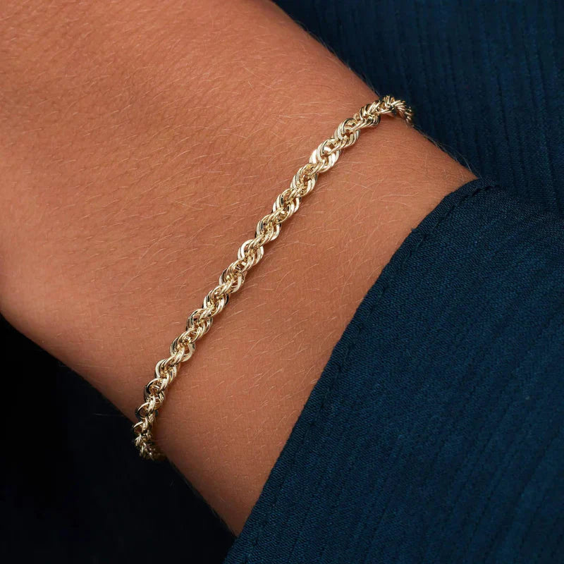 Gold Twisted Chain Bracelet