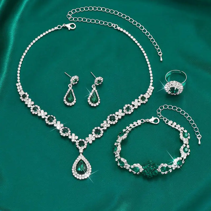 Adriana Lysandre Emerald Jewelry in White Gold