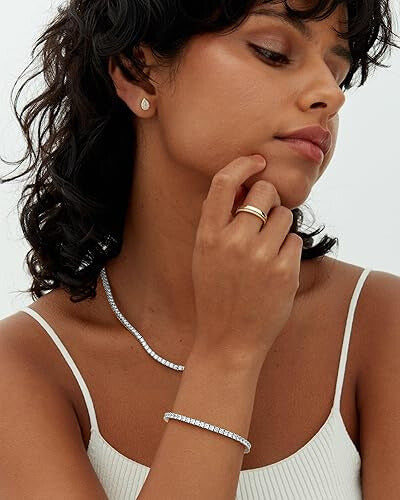 White Gold Tennis Bracelet