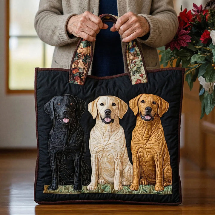 Handcrafted Bag Featuring Three Labrador Designs