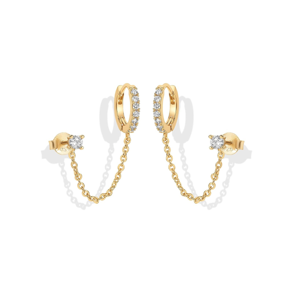 Gold Adella Chain Earrings