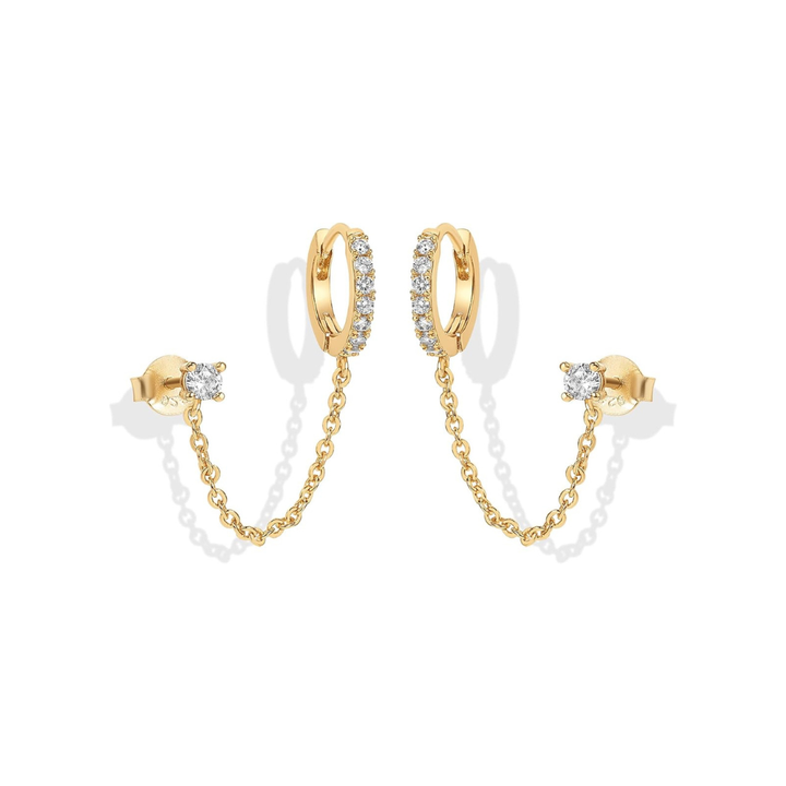 Gold Adella Chain Earrings