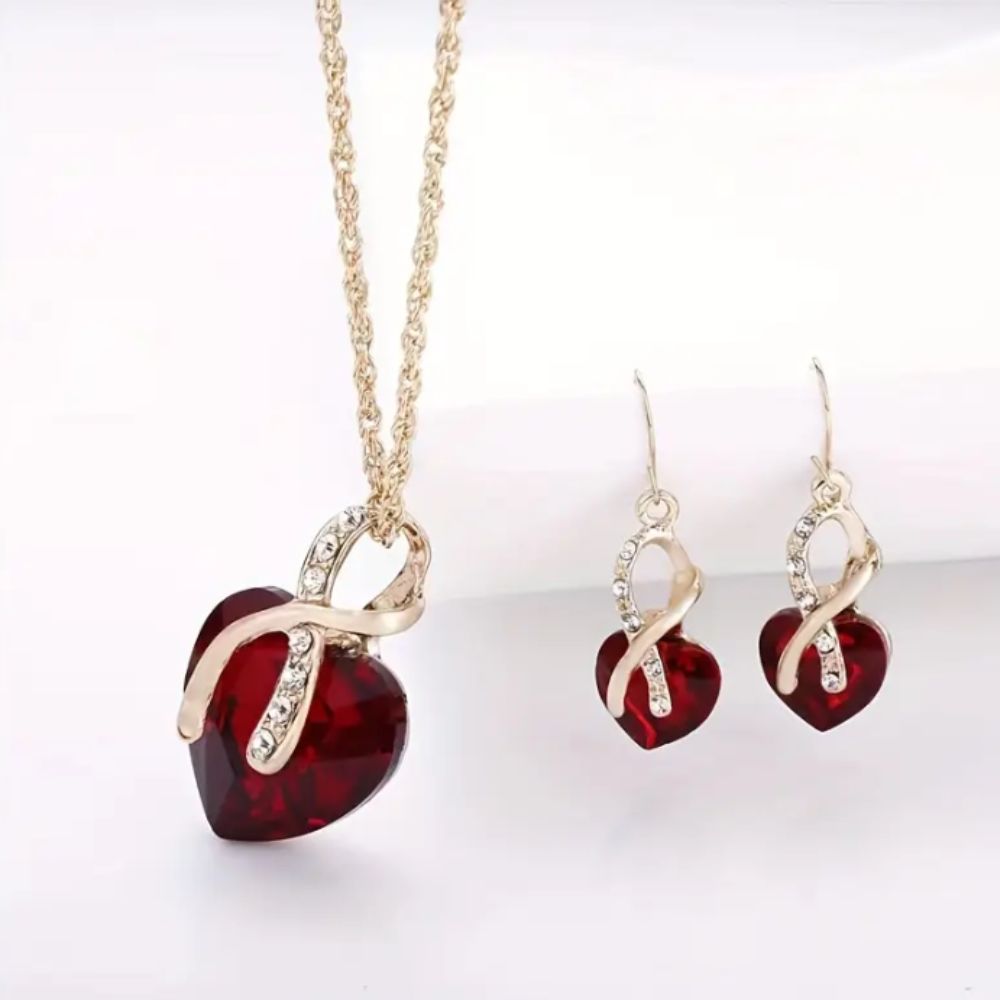 Sylvie Ruby Jewelry Set