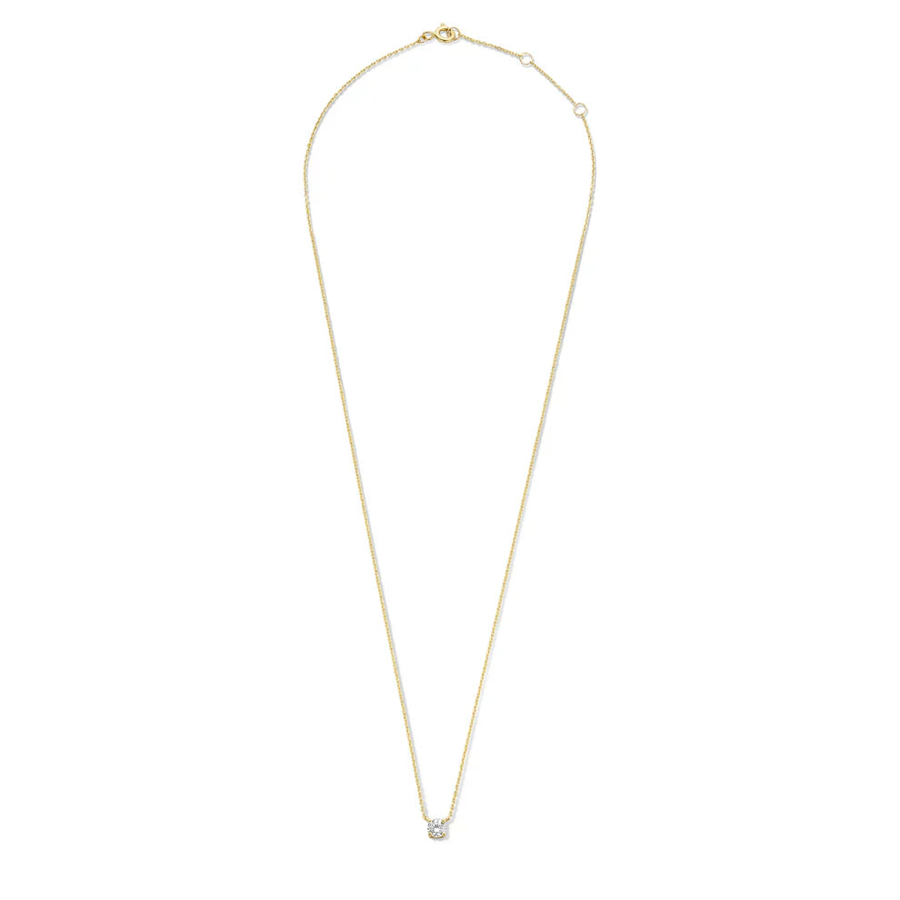 Gold Moissanite Stone Necklace by Cléa