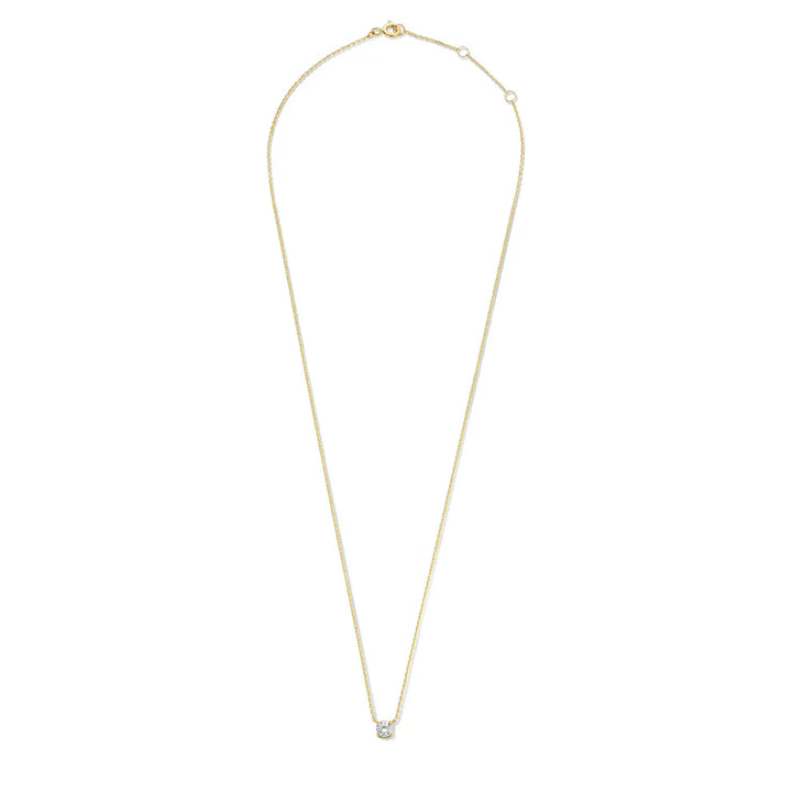 Gold Moissanite Stone Necklace by Cléa