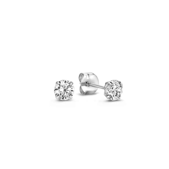 Larmes de Lune Gold Stone Stud Earrings
