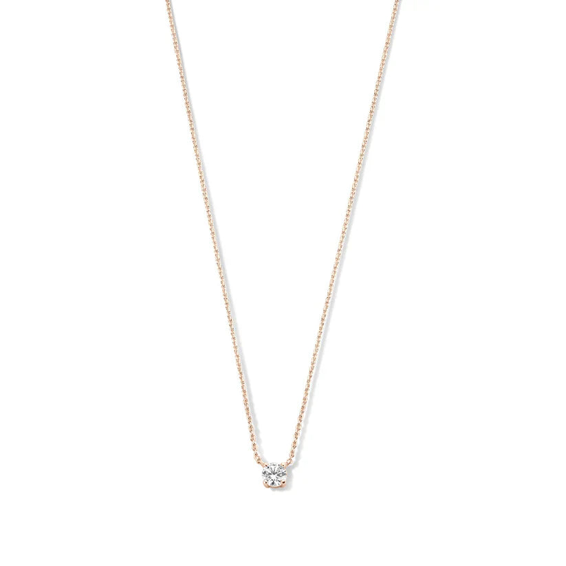 Gold Moissanite Stone Necklace by Cléa