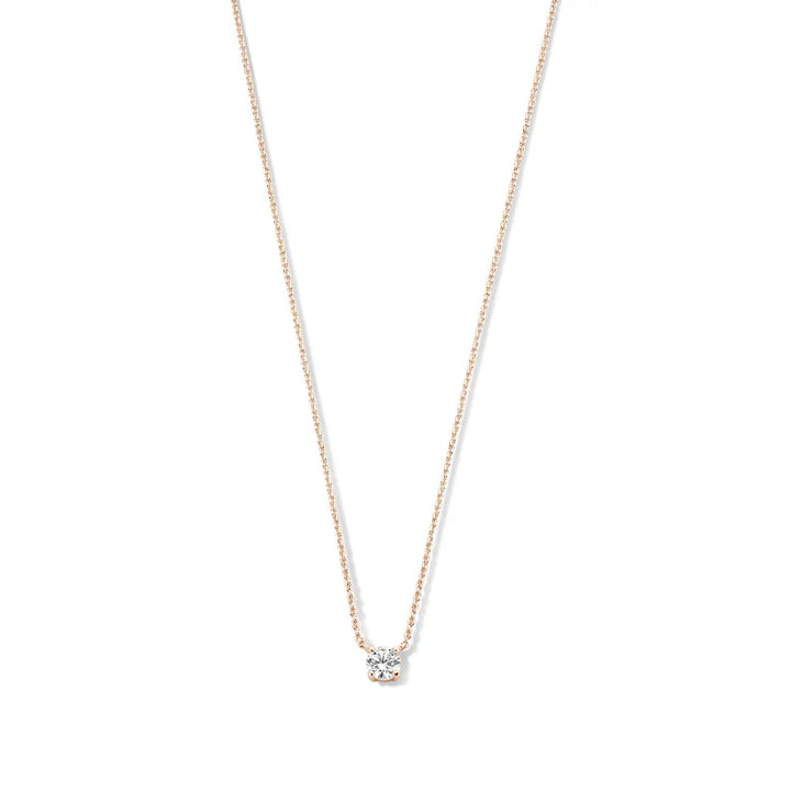 Gold Moissanite Stone Necklace by Cléa