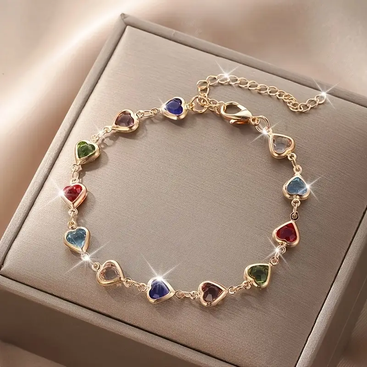 Vibrant Heart Gold Bracelet