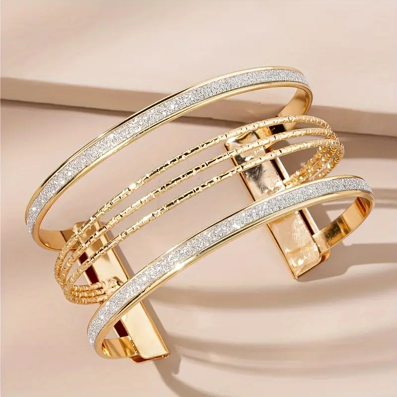 Radiant Golden Open Bracelet