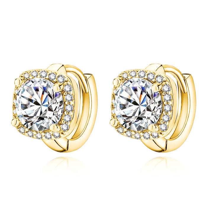 Nadine Gold Square Earrings