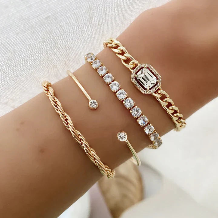Gold Domitia Calvina Bracelet Set